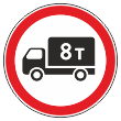 Дорожный знак 3.4 «Движение грузовых автомобилей запрещено» (металл 0,8 мм, I типоразмер: диаметр 600 мм, С/О пленка: тип А коммерческая)